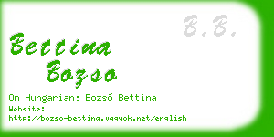 bettina bozso business card
